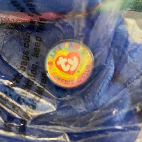 NWT & in Original Bag Retired Blue Clubby Bear Ty Beanie Baby - Picture 3 of 4